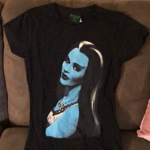 Lily Munster Rock Rebel Horror Pin up Punk Tee